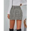 imageSweatyRocks Womens Elegant High Waist Aline Plaid Tweed Mini SkirtYellow