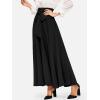 imageSweatyRocks Womens Elegant High Waist Skirt Tie Front Pleated Maxi Skirts0black