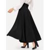 imageSweatyRocks Womens Elegant High Waist Skirt Tie Front Pleated Maxi Skirts0black