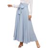 imageSweatyRocks Womens Elegant High Waist Skirt Tie Front Pleated Maxi SkirtsBlue