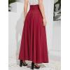 imageSweatyRocks Womens Elegant High Waist Skirt Tie Front Pleated Maxi SkirtsBurgundy