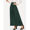 imageSweatyRocks Womens Elegant High Waist Skirt Tie Front Pleated Maxi SkirtsDeep Green