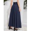 imageSweatyRocks Womens Elegant High Waist Skirt Tie Front Pleated Maxi SkirtsNavy Blue