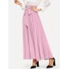 imageSweatyRocks Womens Elegant High Waist Skirt Tie Front Pleated Maxi SkirtsPink