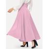imageSweatyRocks Womens Elegant High Waist Skirt Tie Front Pleated Maxi SkirtsPink