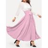 imageSweatyRocks Womens Elegant High Waist Skirt Tie Front Pleated Maxi SkirtsPink