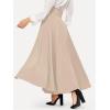 imageSweatyRocks Womens Elegant High Waist Skirt Tie Front Pleated Maxi SkirtsPlain Khaki