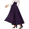 imageSweatyRocks Womens Elegant High Waist Skirt Tie Front Pleated Maxi SkirtsPurple