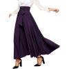imageSweatyRocks Womens Elegant High Waist Skirt Tie Front Pleated Maxi SkirtsPurple