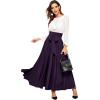 imageSweatyRocks Womens Elegant High Waist Skirt Tie Front Pleated Maxi SkirtsPurple