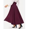 imageSweatyRocks Womens Elegant High Waist Skirt Tie Front Pleated Maxi SkirtsRed Violet