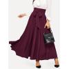 imageSweatyRocks Womens Elegant High Waist Skirt Tie Front Pleated Maxi SkirtsRed Violet