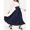 imageSweatyRocks Womens Elegant High Waist Skirt Tie Front Pleated Maxi SkirtsRoyal Blue