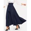 imageSweatyRocks Womens Elegant High Waist Skirt Tie Front Pleated Maxi SkirtsRoyal Blue
