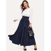 imageSweatyRocks Womens Elegant High Waist Skirt Tie Front Pleated Maxi SkirtsRoyal Blue