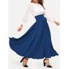 imageSweatyRocks Womens Elegant High Waist Skirt Tie Front Pleated Maxi SkirtsSolid Royal Blue