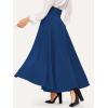 imageSweatyRocks Womens Elegant High Waist Skirt Tie Front Pleated Maxi SkirtsSolid Royal Blue