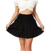 imageSweatyRocks Womens High Elastic Waisted Tiered Ruffle Mini Skirt Shirred Flared SkirtsBlack