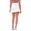 imageSweatyRocks Womens High Elastic Waisted Tiered Ruffle Mini Skirt Shirred Flared SkirtsWhite