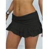 imageSweatyRocks Womens Layered Ruffle Golf Skorts Skirts Tiered Y2k Flowy Mini SkirtsBlack