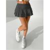 imageSweatyRocks Womens Layered Ruffle Golf Skorts Skirts Tiered Y2k Flowy Mini SkirtsDark Grey