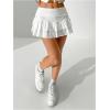 imageSweatyRocks Womens Layered Ruffle Golf Skorts Skirts Tiered Y2k Flowy Mini SkirtsWhite
