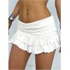 imageSweatyRocks Womens Layered Ruffle Golf Skorts Skirts Tiered Y2k Flowy Mini SkirtsWhite