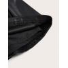 imageSweatyRocks Womens PU Leather A Line Mini Skirt Flared Hem Pleated Skirts with ShortsBlack