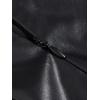 imageSweatyRocks Womens PU Leather A Line Mini Skirt Flared Hem Pleated Skirts with ShortsBlack