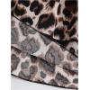 imageSweatyRocks Womens Shirred Waist Layered Ruffle Hem Leopard Print Mini SkirtsBrown