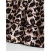 imageSweatyRocks Womens Shirred Waist Layered Ruffle Hem Leopard Print Mini SkirtsBrown
