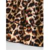 imageSweatyRocks Womens Shirred Waist Layered Ruffle Hem Leopard Print Mini SkirtsBrown Leopard