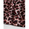 imageSweatyRocks Womens Shirred Waist Layered Ruffle Hem Leopard Print Mini SkirtsBrown and Black