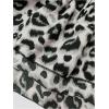imageSweatyRocks Womens Shirred Waist Layered Ruffle Hem Leopard Print Mini SkirtsGrey
