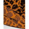 imageSweatyRocks Womens Shirred Waist Layered Ruffle Hem Leopard Print Mini SkirtsYellow