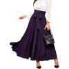 imageSweatyRocks Womens Elegant High Waist Skirt Tie Front Pleated Maxi SkirtsPurple