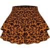 imageSweatyRocks Womens Shirred Waist Layered Ruffle Hem Leopard Print Mini SkirtsYellow