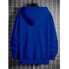 imageSweatyRocks Mens Casual Hooded Sweatshirt Letter Print Long Sleeve Drop Shoulder Pullover TopsBlue