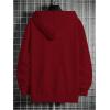 imageSweatyRocks Mens Casual Hooded Sweatshirt Letter Print Long Sleeve Drop Shoulder Pullover TopsBurgundy