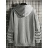 imageSweatyRocks Mens Casual Hooded Sweatshirt Letter Print Long Sleeve Drop Shoulder Pullover TopsLight Grey