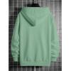 imageSweatyRocks Mens Casual Hooded Sweatshirt Letter Print Long Sleeve Drop Shoulder Pullover TopsMint Green
