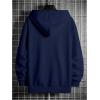 imageSweatyRocks Mens Casual Hooded Sweatshirt Letter Print Long Sleeve Drop Shoulder Pullover TopsRoyal Blue