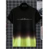 imageSweatyRocks Mens Color Block Letter Print TShirt Crew Neck Short Sleeve Summer Tee TopsBlack Green