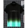 imageSweatyRocks Mens Color Block Letter Print TShirt Crew Neck Short Sleeve Summer Tee TopsGreen