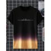 imageSweatyRocks Mens Color Block Letter Print TShirt Crew Neck Short Sleeve Summer Tee TopsMulticolor