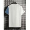 imageSweatyRocks Mens Color Block T Shirts Round Neck Short Sleeve Summer Tee TopsBlue