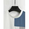 imageSweatyRocks Mens Color Block T Shirts Round Neck Short Sleeve Summer Tee TopsBlue