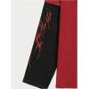 imageSweatyRocks Mens Crewneck Long Sleeve Letter Graphic T Shirts Y2k Colorblock Loose Tee TopsRed