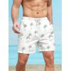 imageSweatyRocks Mens Drawstring Waist Graphic Pattern Shorts Summer Beach Swim Trunks with PocketsWhite