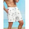imageSweatyRocks Mens Drawstring Waist Graphic Pattern Shorts Summer Beach Swim Trunks with PocketsWhite